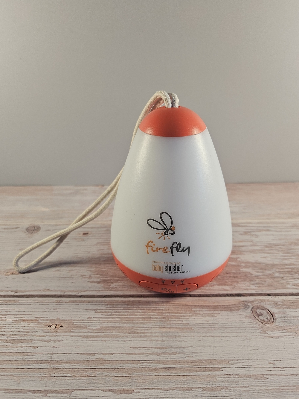 firefly Baby Shusher Portable Sound Soother - White & Orange